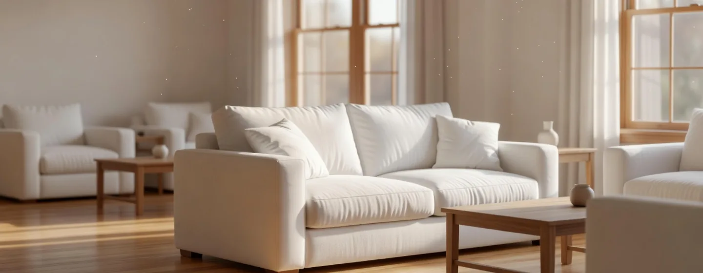 Clean home interior with subtle 5150ai neon treatment; no fake company identity.